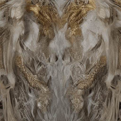 AI generated: "magnificent detailed angel wings, wings outstretched with gold tips on feathers, intricate ornate m...