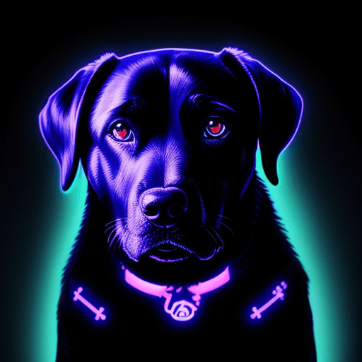 AI generated: Blacklight labrador