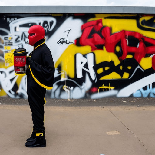 AI generated: A black man in a  red metallic superhero suit with gold gloves and yellow boots,black sunglasses wit...