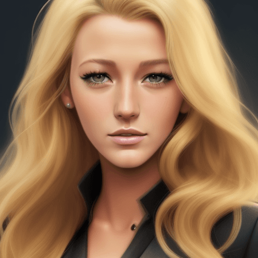 AI generated: blonde woman, realistic, look like blake lively