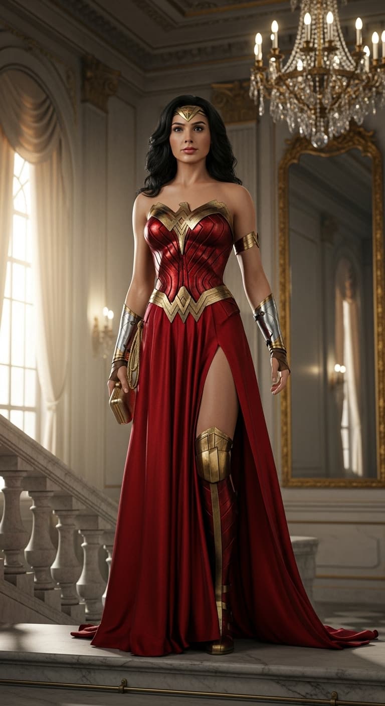 AI generated: wonder woman wearing a dress