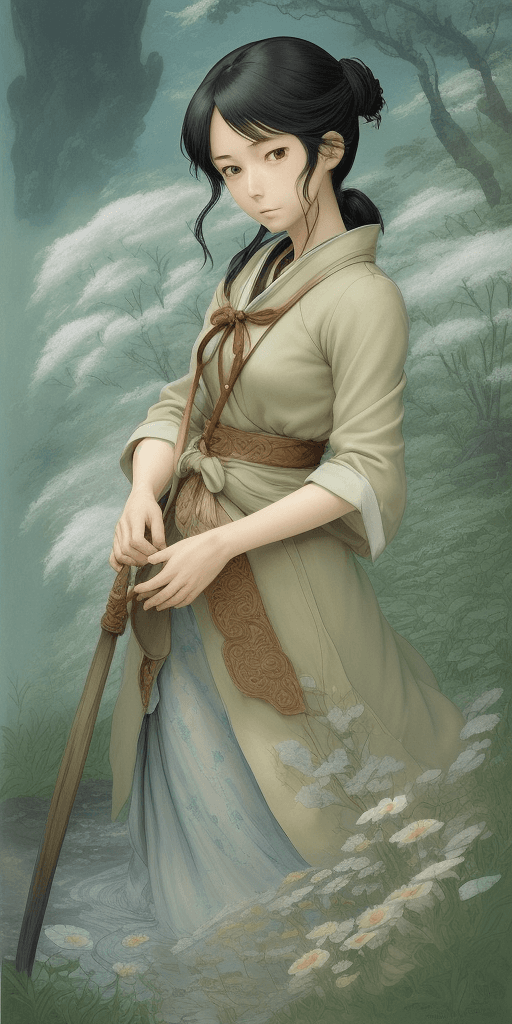 AI generated: art by studio ghibli, intricate artwork by john william turner @kaoru_renraku@真紅の天竺牡丹娘