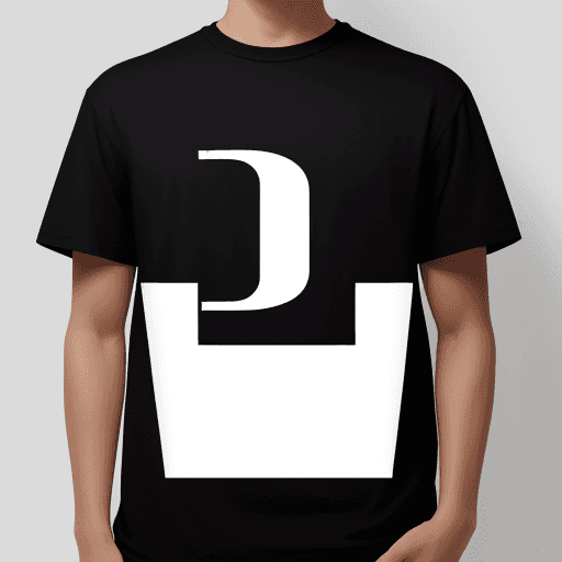 AI generated: a black logo minimalist with letter D for a clothes brand
