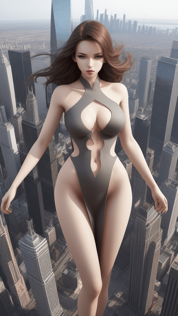 AI generated: adorned flawless cg
cutouts
poses spreading atop a towering skyscraper
her flawless
asymmetrical fig...