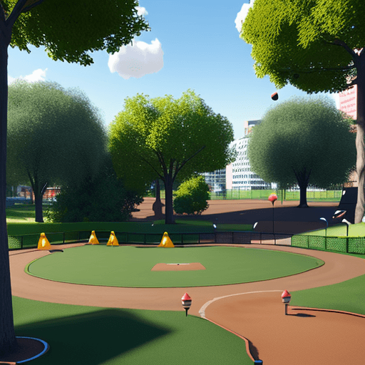 AI generated: small park without any realistic game 8k
