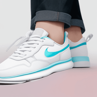 AI generated: un logo para un negocio de zapatillas en el que haya un fondo, tiene que ser minimalista pero llamat...
