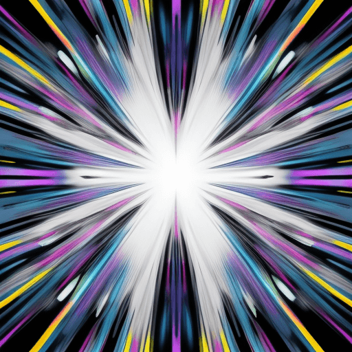 AI generated: white background abstract & psy techno  colorful