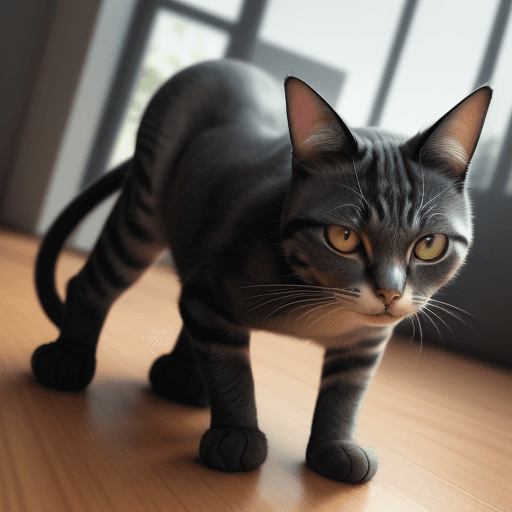 AI generated: home cat, front view, front facing, stealthy, dof, photography, photorealistic, 8k, highly detailed,...