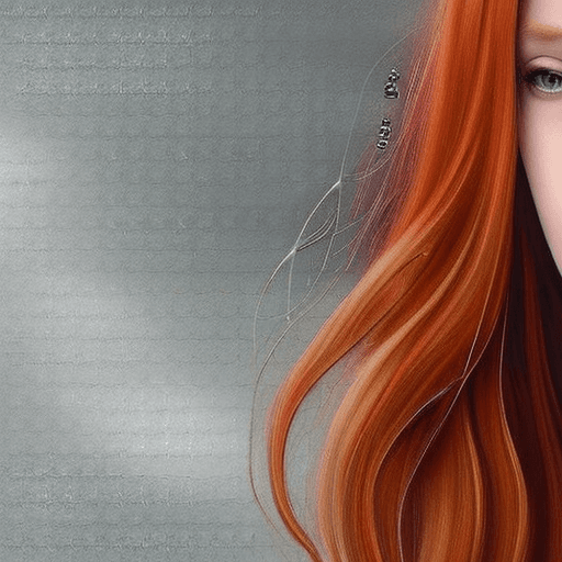 AI generated: a red haired girl with long red hair, a photorealistic painting by Mandy Jurgens, featured on cgsoci...