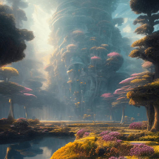AI generated: Portrait of a fantasy portal to the future, dramatic light, faded sunrise, cinematic lighting, shatt...