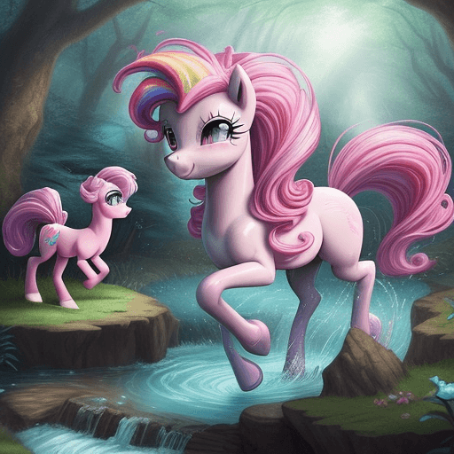 AI generated: Take a whimsical journey into the magical world of My Little Pony, where friendship and adventure aw...