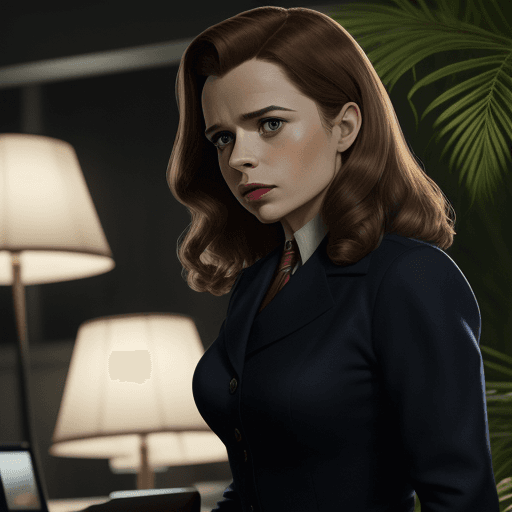 AI generated: Marvel Cinematic Universe British MI6 agent Peggy Carter Margaret Peggy Carter Company Woman Employe...