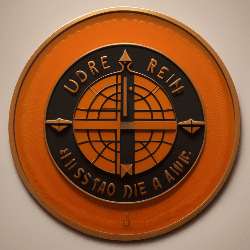 AI generated: logo de un hotel, una moneda antigua que por dentro tiene los iconos representativos de los dioses a...