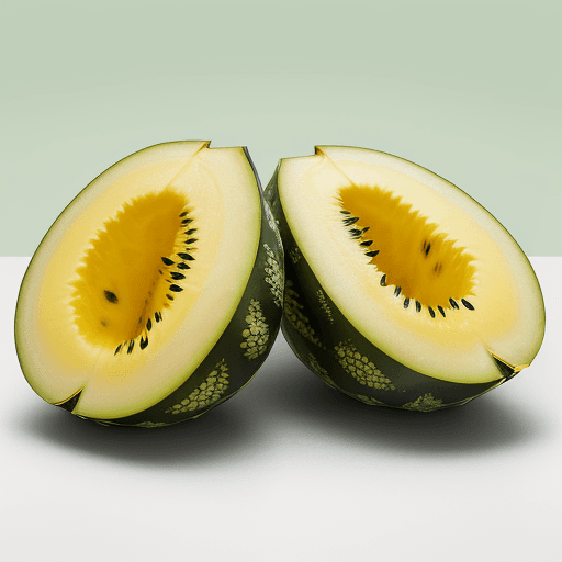 AI generated: Greenish yellow watermelon