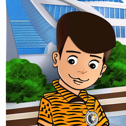 AI generated: Indian urban school boy wearing a gold medal standing on a podium. The boys is wearing trendy school...