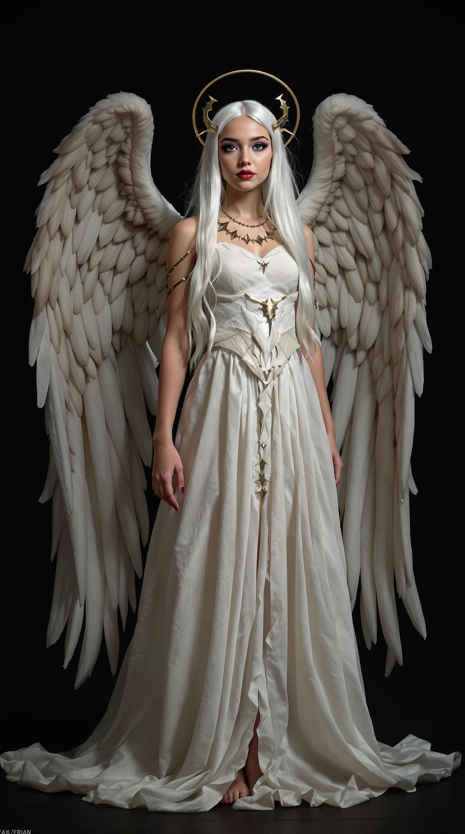 AI generated: a professional photo of a exceptionally beautiful girl in the world (age 11), (eleven year old), ang...