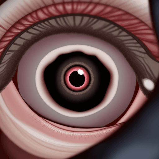 AI generated: parasite going out an eye of a man