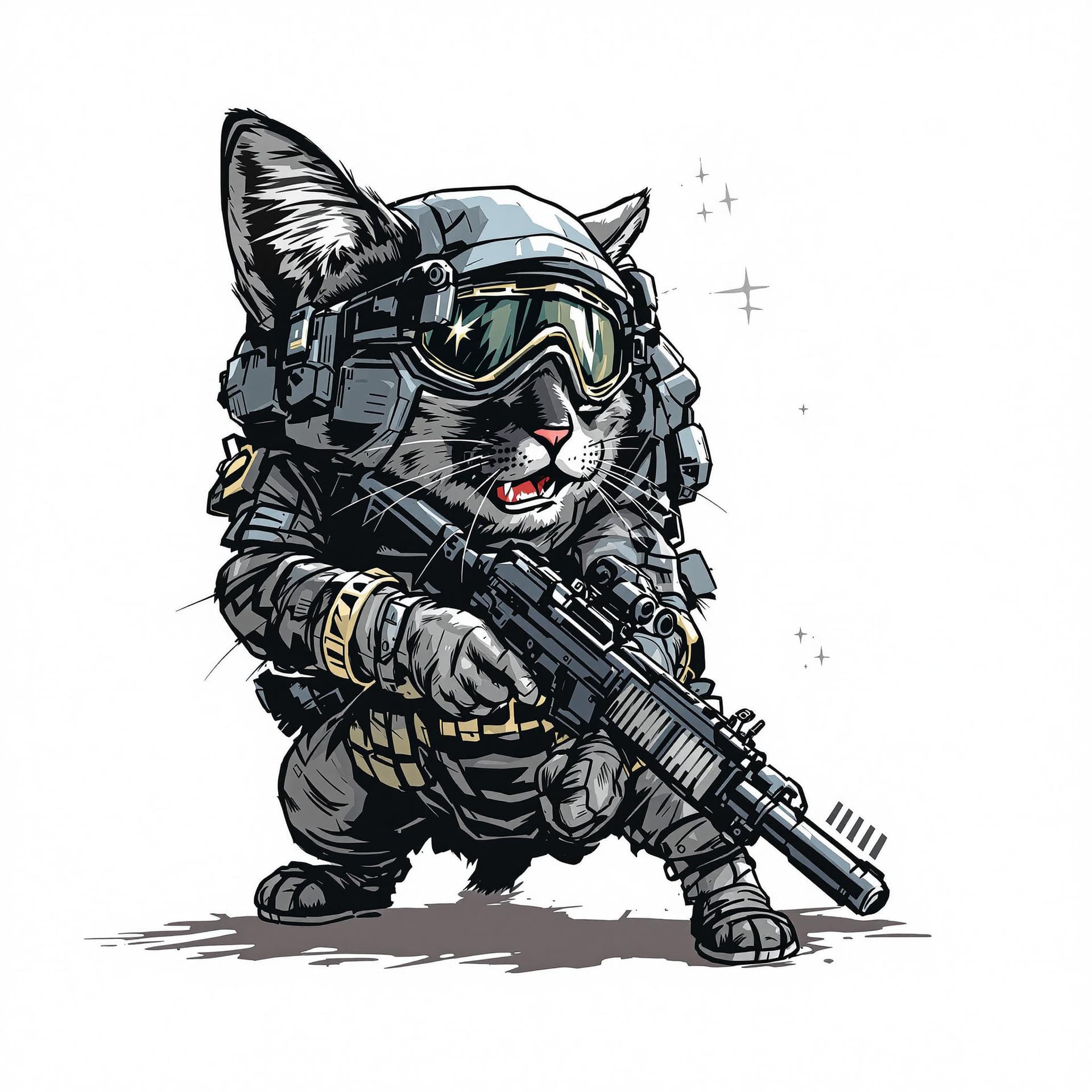 AI generated: cat special forces