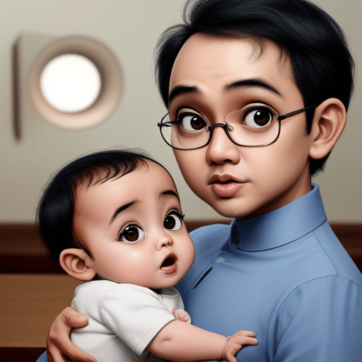 AI generated: anies baswedan, baby pixar-like


