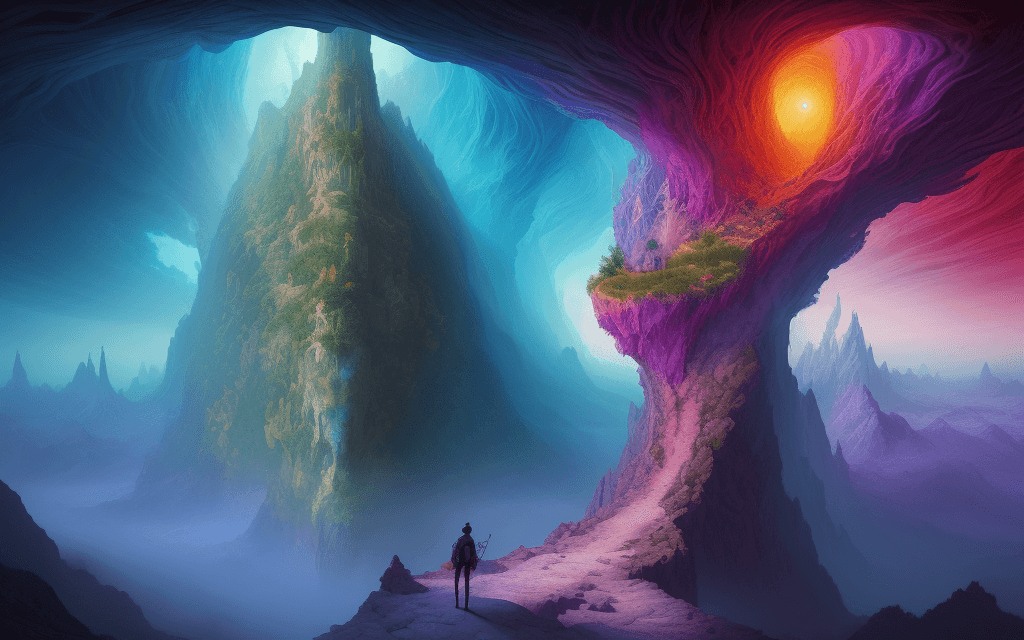 AI generated: cover image fantastique, Vibrant Visions, amazing, deep, adventure, fiction, surrealisme 