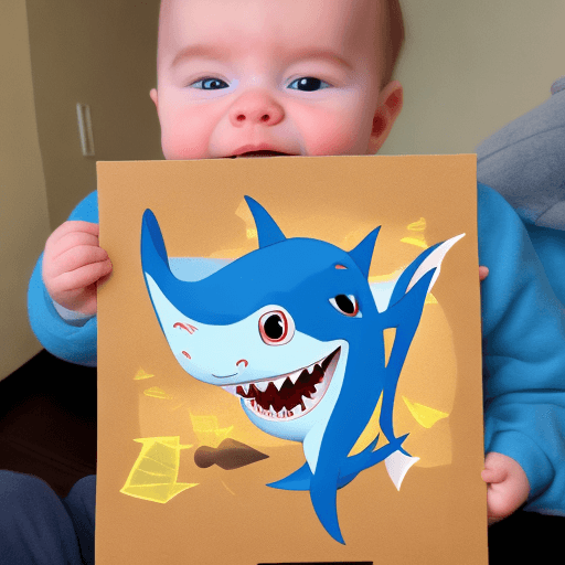 AI generated: Baby Shark showing the viewer how to learn their ABC's