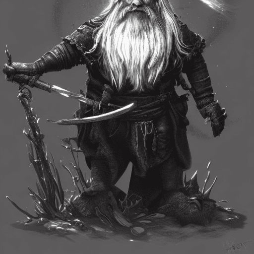 AI generated: dark wizard gnome, fantasy, artstation, concept art, highly detailed, illustration