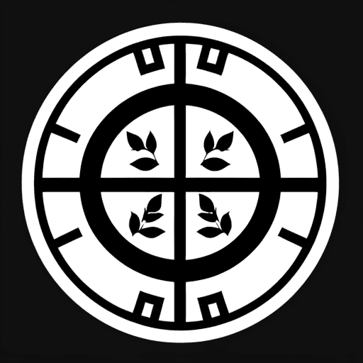 AI generated: modern minimalistic laurel greek logo
, black and white 