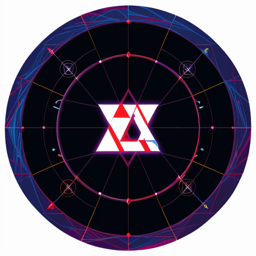 AI generated: alpha G five circle triangle without vector background
