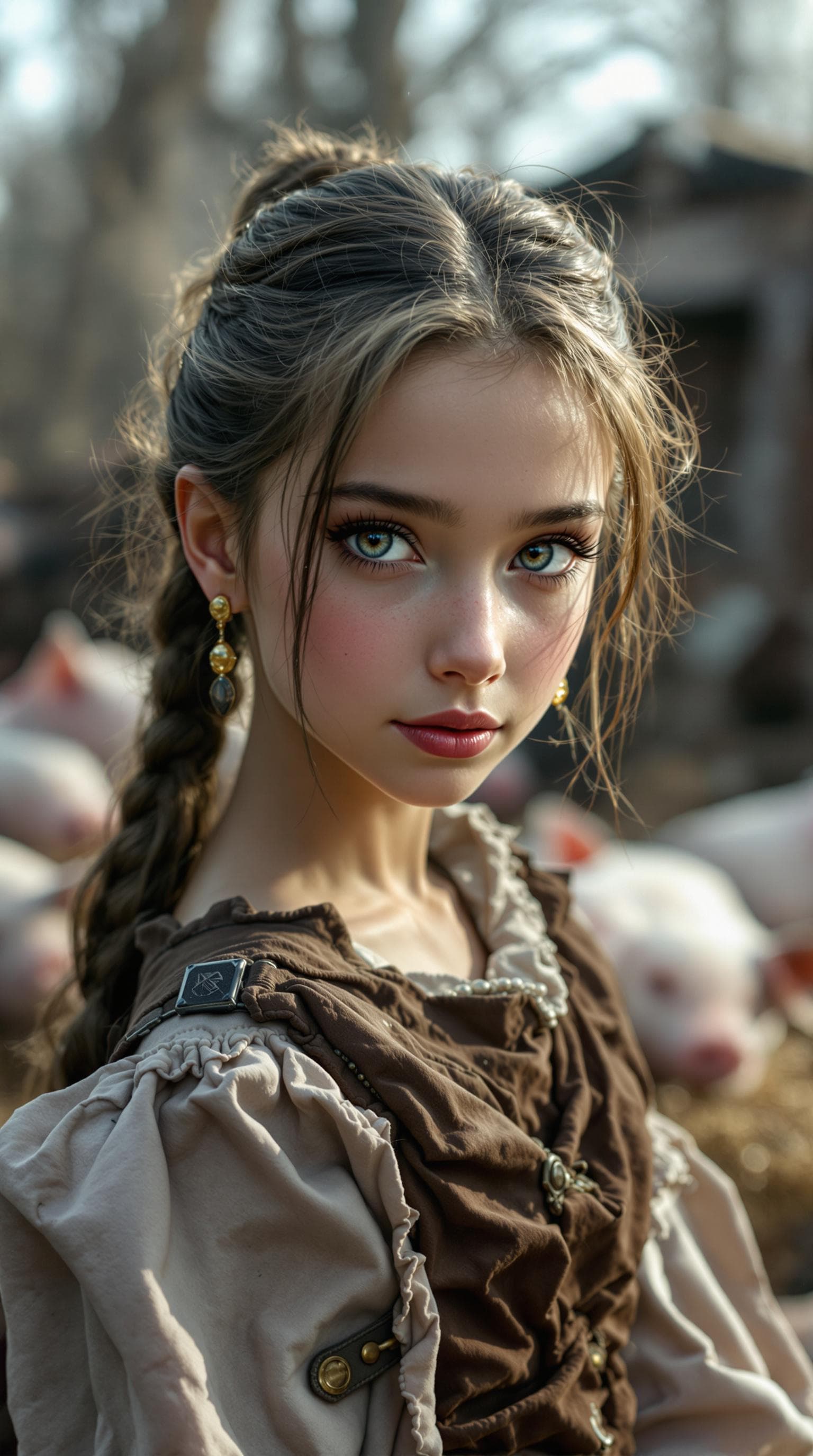 AI generated: a professional photo of a exceptionally beautiful girl in the world (age 11), (eleven year old), Pol...