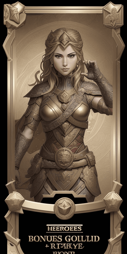 AI generated: "Heroes Bronze Card"16k4d rfktrstyle  "Craft a highly detailed heroes gold card fit for "Bronze" col...