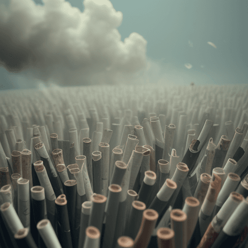 AI generated: A sea of  cigarettes ashes