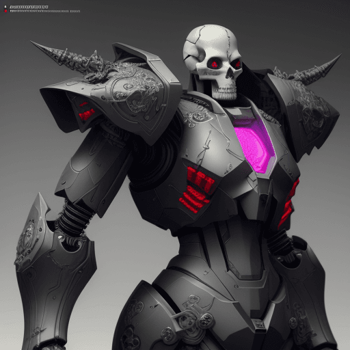 AI generated: skull nousr robot, armored, stealth, character design, highly detailed, intricate details, digital 3...