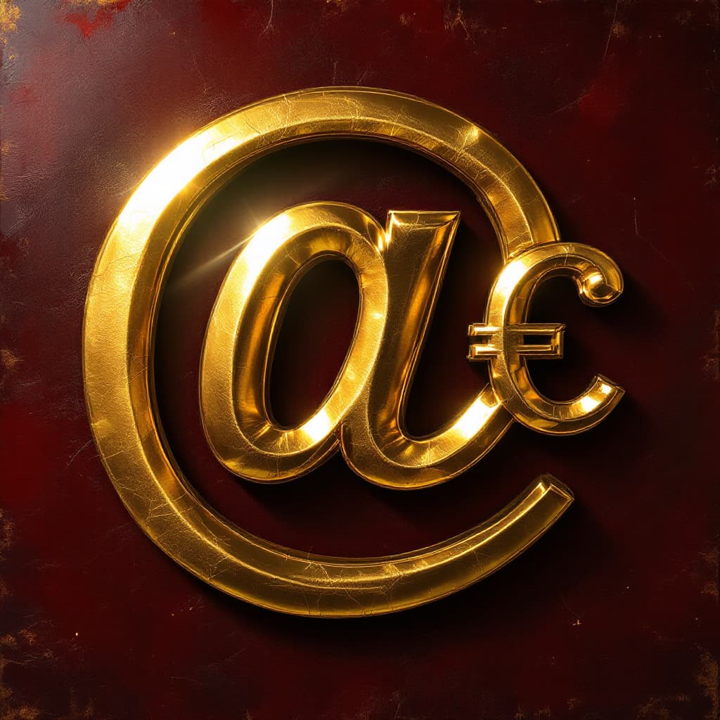 AI generated: Create a hyperrealistic oil painting of the word "@ndr€@$" rendered in luxurious golden letters. The...