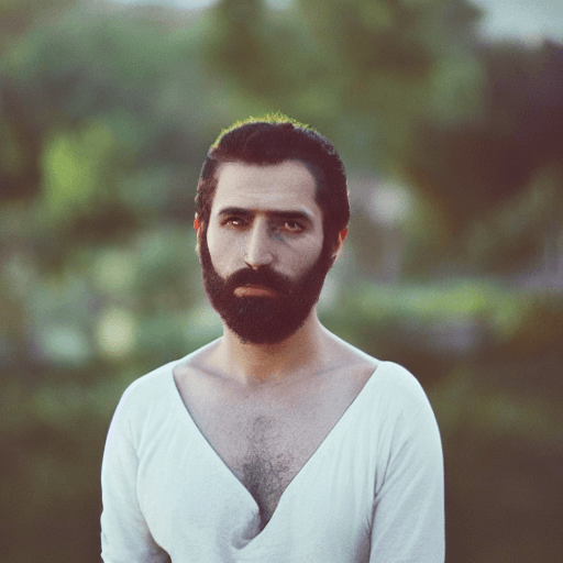 AI generated: portrait of greek man, hyper realistic photograph, classic beauty, looking in camera, summer, dramat...