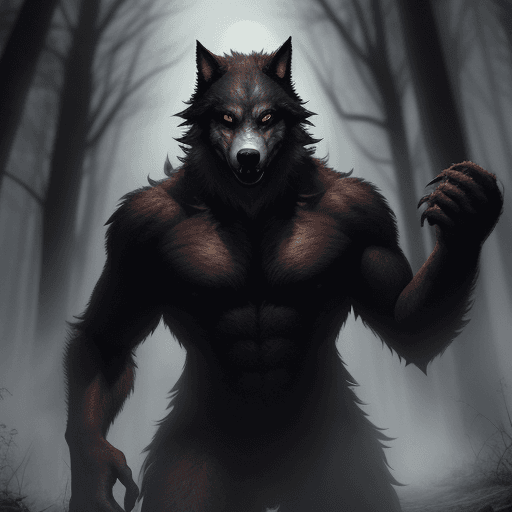 AI generated: Photo of an werewolf that is an investigator 