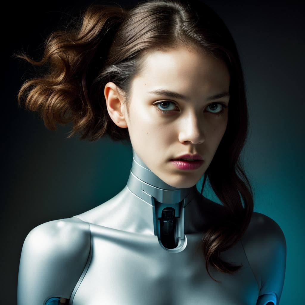 AI generated: by Liang Mark, a cyborg girl