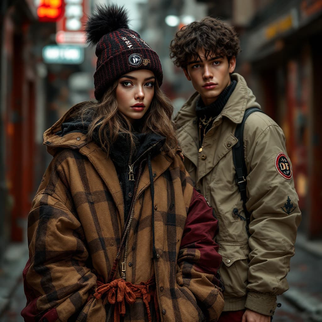 AI generated:  A concept of a luxury urban street clothing  called: "URBAN DIP". Excellent eco-friendly materials....