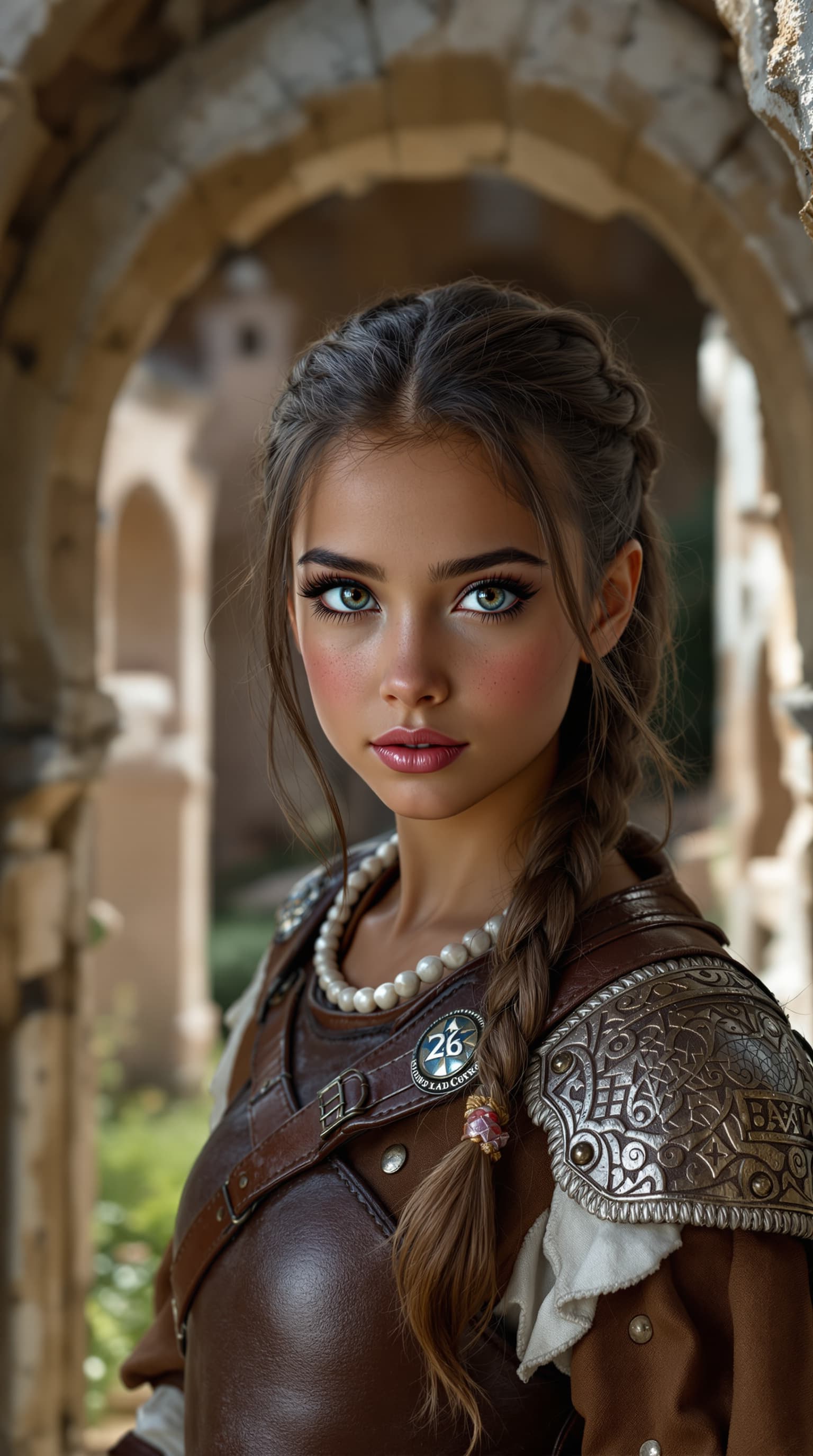 AI generated: A stunning professional photograph of the most beautiful girl in the world, a second-grader, depicte...