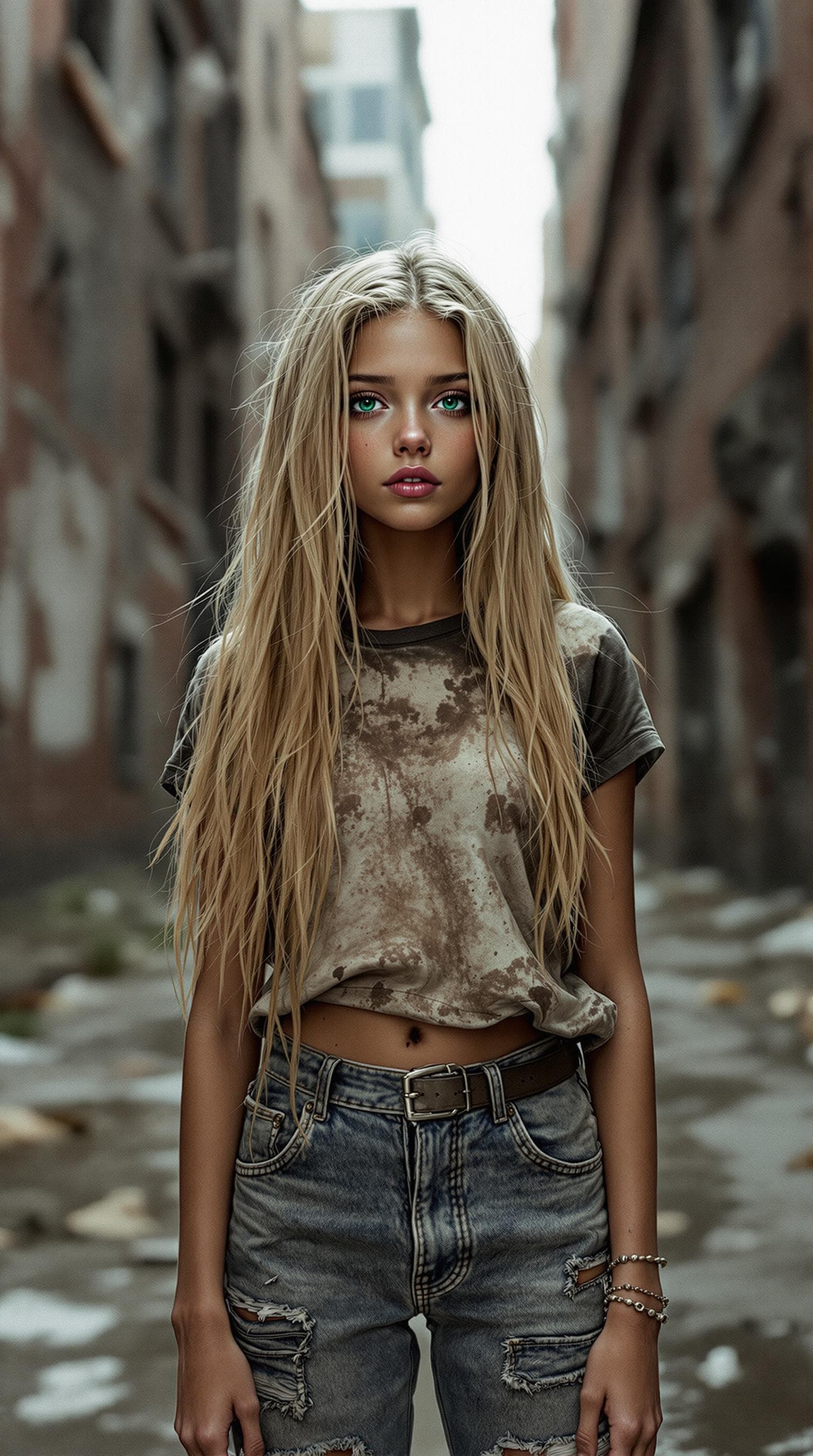 AI generated: a professional photo of a exceptionally of the most beautiful American girl (age 11) in 1960's Chica...
