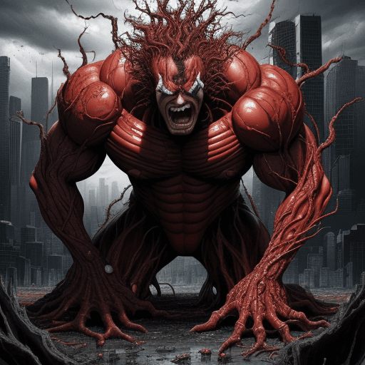 AI generated: carnage super art, super detail, super quality, incredible view, gigantism, dark, Akira, 8K, Full-HD