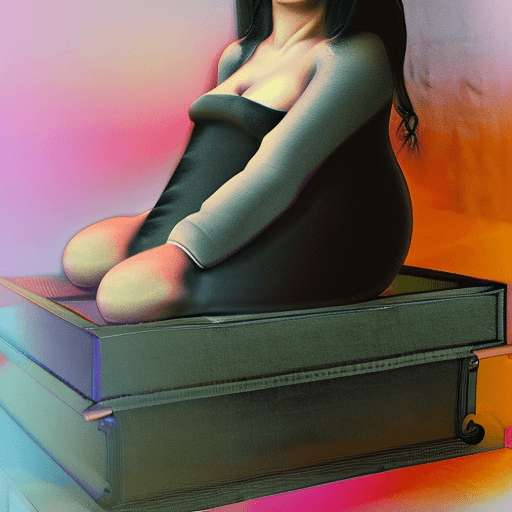 AI generated: Pregnant woman. using black platform boots. Naked woman showing her vagina. woman has a black cok in...