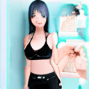 AI generated: (26:1.3) year old (sexy:1.3) (japanese:1.1) (woman:1.1) with (blue:1.2) hair, wearing (miniskirt:1.3...