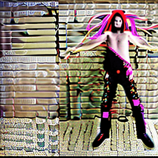 AI generated: 15 years old teen rebel emo, naked