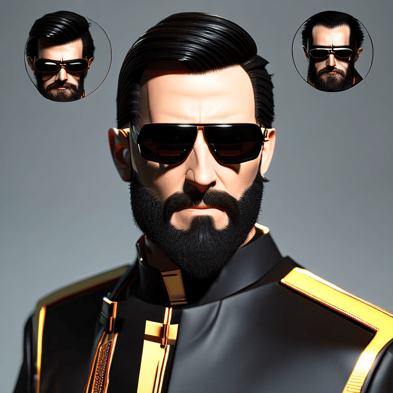 AI generated: Hyper realistic, portrait, priest, cyberpunk, realism, epic composition, epic proportion, high detai...
