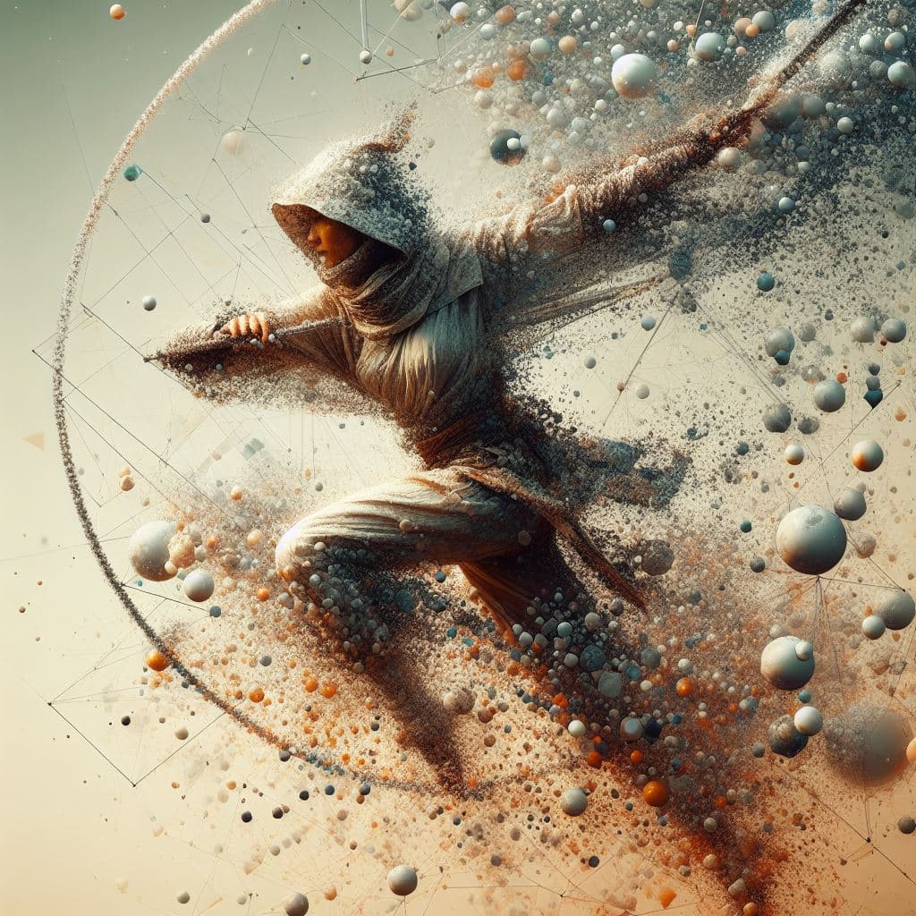 AI generated: Nomad fighter, high resolution digital art great details award winning image fantasy people, big bub...