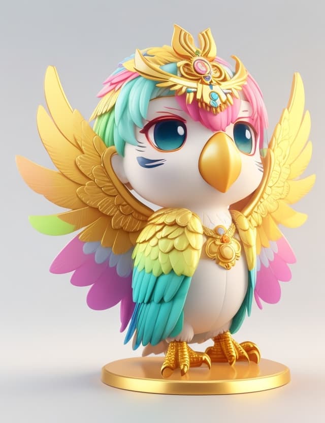 AI generated: (( volumetric lighting , very detail face ,white background)), 3D model , Nendoroid style, Japanese ...