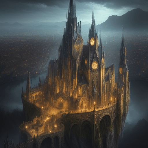 AI generated: eine stadt, fantasy, magische kreaturen, 8k, in einer großen glaskugel, 