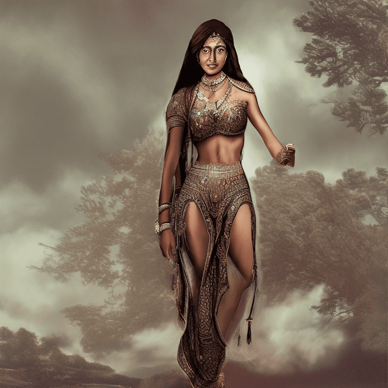 AI generated: Goddess sexy woman indian no clothes
