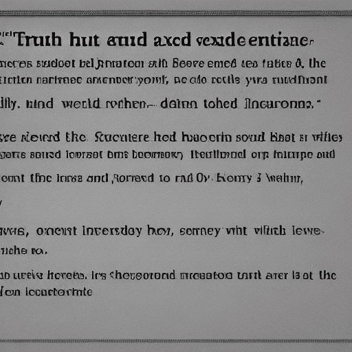 AI generated: Truth-blind, extremely detailed
