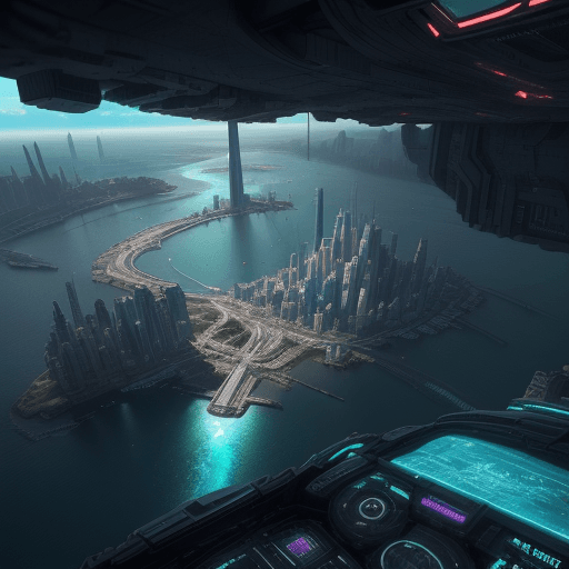 AI generated: Midjourney Bot
БОТ
 — Сегодня, в 18:29
landscape from above, atlantis, cyberpunk, city on the water,...